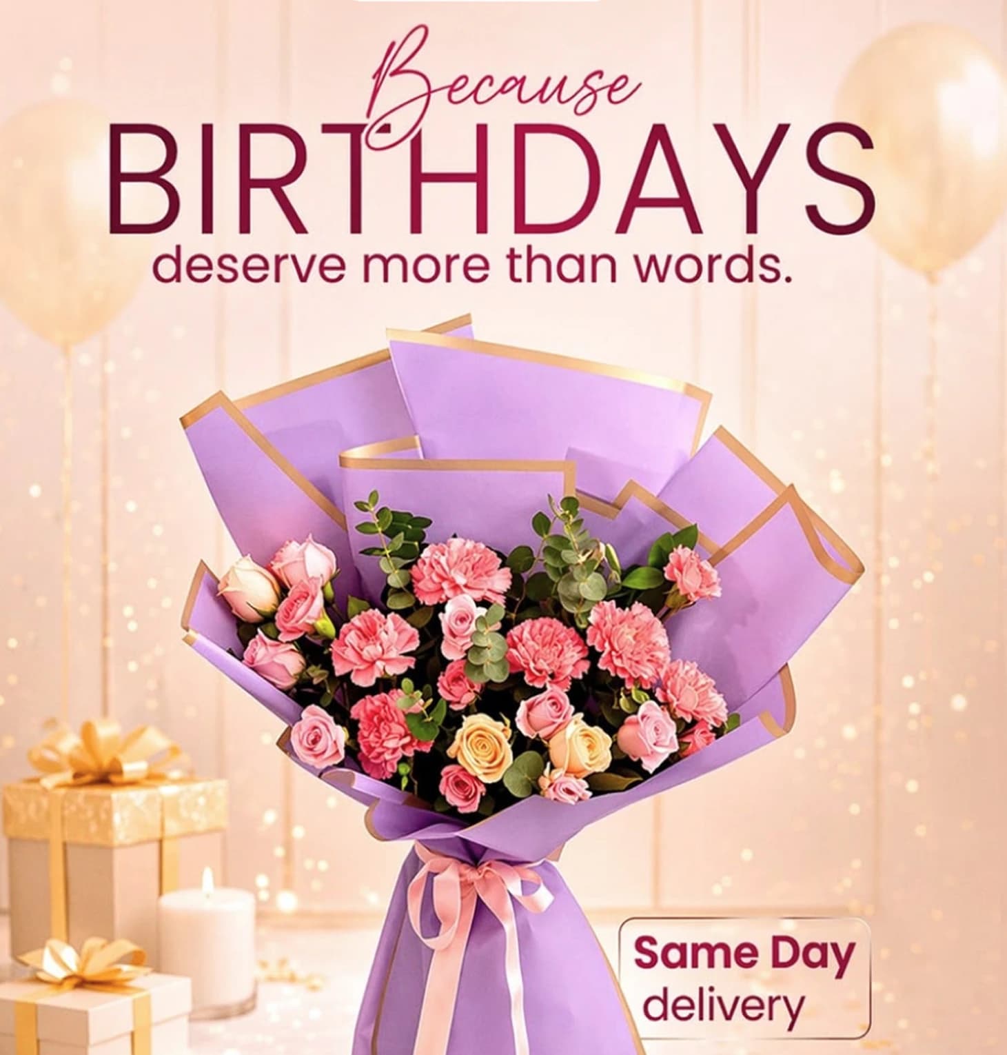 Make their birthday bloom with beautiful flowers!