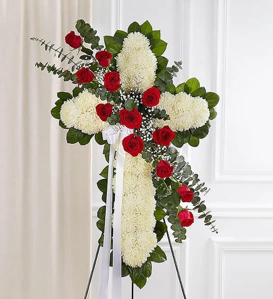 Red & White Memorial Cross